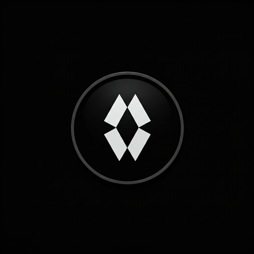 Minimalist corporate logo of a global security technology firm, presented in clean black and white aesthetics with a focus on geometric precision.